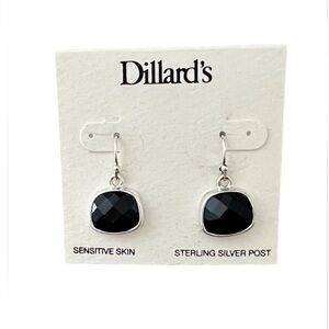 Dillards Sensitive Skin Black Earrings
